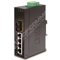 Planet ISW-511S15: IP30 Slim Type 4-Port Industrial Ethernet Switch + 1-Port 100Base-FX(15KM) (-10 - 60 C),UL certified