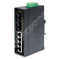 Planet ISW-621: IP30 Slim Type 4-Port Industrial Ethernet Switch + 2-Port 100Base-FX(SC) (-10 - 60 C),UL certified
