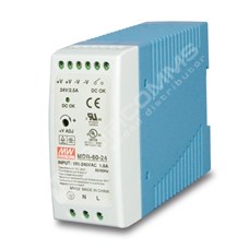 Planet PWR-60-24: 24V, 60W Din-Rail Power Supply (MDR-60-24, adjustable 24-30V DC output)