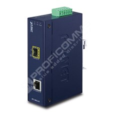 Planet IFT-805AT: IP30 Slim type Industrial Fast Ethernet Media Converter SFP (-40 to 75 degree C), UL Certified