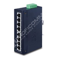 Planet IGS-801M: IP30 Slim type 8-Port Industrial Manageable Gigabit Ethernet Switch (-40 to 75 degree C, dual redundant power input on 12-48VDC / 24VAC terminal block, SNMPv3, 802.1Q VLAN, IGMP Snooping, TLS, SSH, ACL, Cybersecurity, ERPS Ring features, supports Clo