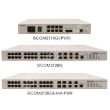 Raisecom ISCOM2110EA-MA-WP: Manageable L2 Access switch, 8x 10/100Base-T+2x100/1000Base-X SFP,  single wide power supply (AC/DC), fanless, 0 ~ 50°C