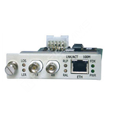 Raisecom RC952-FEE1-BL: Module, remote manageable, Fast Ethernet  to E1 interface converter, provides balanced (120ohm RJ45 connector) E1 port.