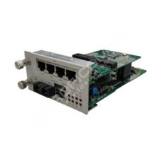 Raisecom RCMS2802-240LGE-BL-SS24: Module, 2-slot wide, multi-service fiber optic multiplexer, 8 E1 (120 Ohm balanced, 1 RJ45 for 2 E1) + 1 1000Mbps Ethernet over fiber (single-mode, single-strand, 1490nm Tx, 1550nm Rx, 10~60km), SNMP managed in RC002 series chassis