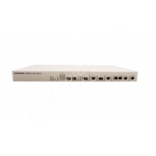 Raisecom RCMS2911-16E1-4GE-BL-DC: Stand-alone fibermux, fiber optic uplink with 1+1 protection on WAN side, 16 E1 (120Ω balanced, RJ-45) ports plus 2 GE copper and 2 GE COMBO ports on LAN side, SNMP manageable, dual DC power supply