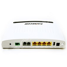 Raisecom ISCOM HT803G-W-08: Optical Network Terminal of GPON system, provides 1 GPON interface for uplink, 4*10/100/1000 AutoMDI/MDIX RJ45 ports, 1*USB2.0 Host port, 802.11 b/g/n wirelessLAN and 2*FXS ports, rev.T