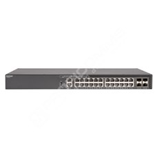 Ruckus ICX8200-24P: RUCKUS ICX 8200 Switch, 24×10/100/1000 Mbps PoE+ ports, 4×25 GbE SFP28 stacking/uplink-ports, 370W PoE budget, three-year remote TAC support. Power cord not included. TAA