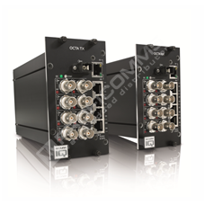 TKH Security OCTA 4310 TX/SA: 8-ch dig video mux, Ethernet, audio, data & CC, MM, SA