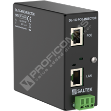 Saltek DL-1G-POE-INJECTOR: přepěťová ochrana pro Ethernet 1 Gbit/s (Cat.6) s PoE režimu A, B 2 kA (10/350 µs)