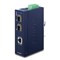 Planet IGT-1205AT: IP30 Industrial 1-port 10/100/1000T to 2-port 100/1000/2500X SFP Media Converter(-40 to 75 degree C, dual 12~48V DC/24V AC, Fiber ports Switch/Redundant mode DIP switch)