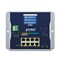 Planet WGS-5225-8P2S: IP30, IPv6/IPv4, L2+ 8-Port 10/100/1000T 802.3at PoE + 2-Port 1G/2.5G SFP Wall-mount Managed Switch (-40~75 degrees C, dual power input on 48-54VDC terminal block and power jack, ERPS Ring, 1588 PTP TC, Modbus TCP, ONVIF, SNMPv3, 802.1Q VLAN, IGMP Sn