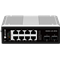 BDCOM IES200-L25-8P2S: 8-Port Gigabit PoE+ 2-Port Gigabit SFP L3-lite Managed PoE Industrial Switch (dual 48~55V DC pheonix PoE power input, 240W PoE budget, single 12V DC jack non-PoE power input; operating temperature: -40~75°C; IP40; DIN-rail installation)
