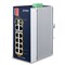 Planet IFGS-1022HPT: IP30 Industrial 8-Port 10/100TX 802.3at PoE + 2-Port Gigabit TP/SFP combo Ethernet Switch (-40 to 75 C, 250m Extend mode, dual redundant power input on 48~56VDC terminal block)
