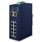 Planet IGS-1020PTF: IP30 Industrial 8-Port 10/100/1000T 802.3at PoE + 2-Port 100/1000X SFP Ethernet Switch (-40~75 degrees C, 250m Extend mode, PoE Usage LED, dual 48V~54V DC)