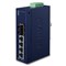 Planet ISW-511TS15: IP30 Slim Type 4-Port Industrial Ethernet Switch + 1-Port 100Base-FX(15KM) (-40 - 75 C)