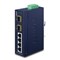 Planet ISW-621TF: IP30 Slim Type 4-Port Industrial Ethernet Switch + 2-Port SFP Fiber (-40 - 75 C)