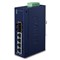 Planet ISW-511T: IP30 Slim Type 4-Port Industrial Ethernet Switch + 1-Port 100Base-FX(SC) (-40 - 75 C)