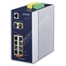 Planet IGS-10020PT: IP30 Industrial L2+/L4 8-Port 1000T 802.3at PoE + 2-Port 1G/2.5G SFP Full Managed Switch (-40 to 75 C, dual redundant power input on 48~56VDC terminal block, DIDO, ERPS Ring, 1588, Modbus TCP, ONVIF, Cybersecurity features, IPv4/IPv6 Static Routing, 