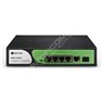 BDCOM S1500-4P1G1S: 4-port GE PoE + 1-port GE RJ45 + 1-port GE SFP Unmanaged PoE Switch,  DIP function,  built-in AC220V power supply; fanless, 60W PoE budget,  desktop installation