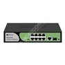 BDCOM S1500-8P1G1S: 8-port GE PoE + 1-port GE uplink RJ45 + 1-port GE uplink SFP Unmanaged PoE Switch,  DIP function,  built-in AC220V power supply; 110W PoE budget,  desktop installation