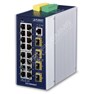 Planet IGS-20040MT: IP30 Industrial 16* 10/100/1000TP + 4* 100/1000X SFP Full Managed Ethernet Switch (-40 to 75 C, dual redundant power input on 9~48VDC terminal block, 2*DI, 2*DO, ERPS Ring, 1588 PTP TC, Modbus TCP, Cybersecurity features, IPv4/IPv6 Static Routing,  s
