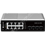 BDCOM IES200-L25-8P4S: 8-Port Gigabit PoE+ 4-Port Gigabit SFP L3-lite Managed PoE Industrial Switch (dual 48~55V DC pheonix PoE power input, 240W PoE budget, single 12V DC jack non-PoE power input; operating temperature: -40~75°C; IP40; DIN-rail installation)