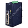 Planet IGS-504HPT: IP40 Industrial 4-Port 10/100/1000T 802.3at PoE + 1-Port 10/100/1000T Gigabit Ethernet Switch(-40 to 75 C, dual 12V~56V DC power boost, PoE Usage LED)
